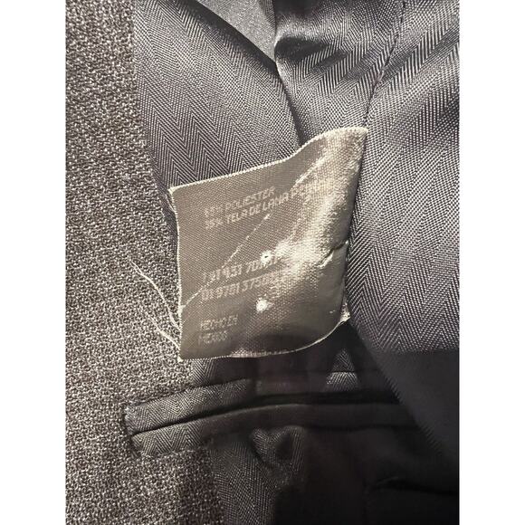 Vtg Haggar Collection 42R Blue Black Check Plaid Tweed Blazer Sport Coat Jacket - Picture 10 of 16